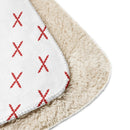 Comprar Manta sherpa Cruz de Borgoña mosaico blanco La Flamenca de Borgoña, Bandera de España, Cruz de Borgoña, Patricia Muñoz, VOX, Santiago Abascal