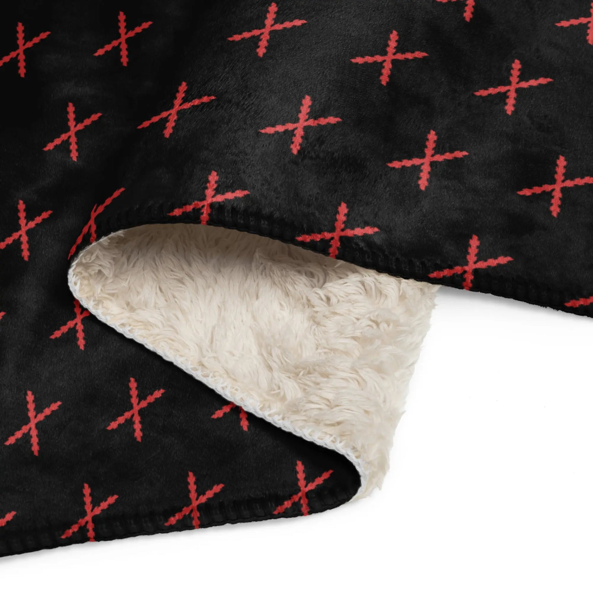 Comprar Manta sherpa Cruz de Borgoña mosaico negro La Flamenca de Borgoña, Bandera de España, Cruz de Borgoña, Patricia Muñoz, VOX, Santiago Abascal