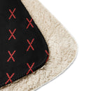 Comprar Manta sherpa Cruz de Borgoña mosaico negro La Flamenca de Borgoña, Bandera de España, Cruz de Borgoña, Patricia Muñoz, VOX, Santiago Abascal