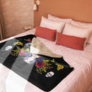 Comprar Manta sherpa La Muerte Mexicana Calavera La Flamenca de Borgoña, Bandera de España, Cruz de Borgoña, Patricia Muñoz, VOX, Santiago Abascal