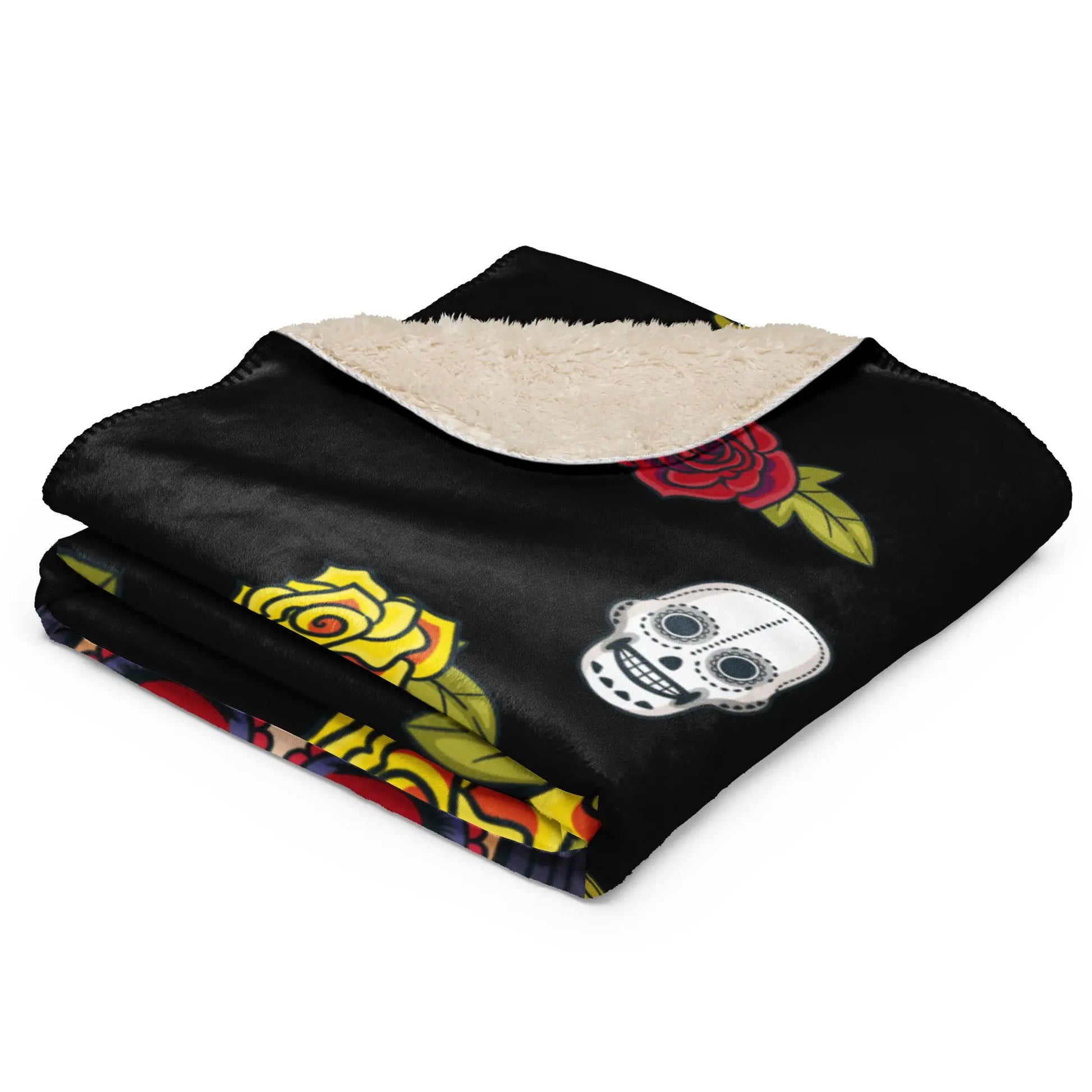 Comprar Manta sherpa La Muerte Mexicana Calavera La Flamenca de Borgoña, Bandera de España, Cruz de Borgoña, Patricia Muñoz, VOX, Santiago Abascal