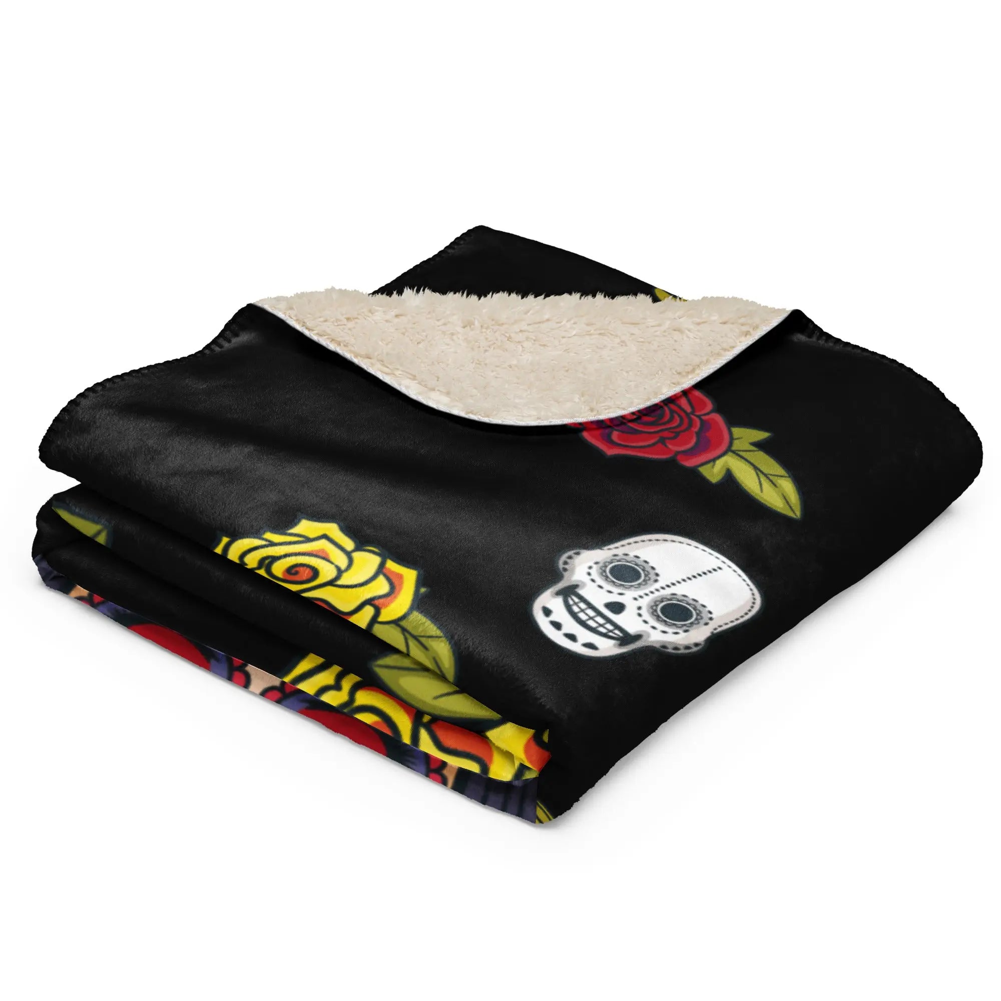 Comprar Manta sherpa La Muerte Mexicana Calavera La Flamenca de Borgoña, Bandera de España, Cruz de Borgoña, Patricia Muñoz, VOX, Santiago Abascal