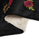 Comprar Manta sherpa La Muerte Mexicana Calavera La Flamenca de Borgoña, Bandera de España, Cruz de Borgoña, Patricia Muñoz, VOX, Santiago Abascal