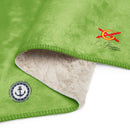 Comprar Manta sherpa Verde Pistacho Marinera La Flamenca de Borgoña, Bandera de España, Cruz de Borgoña, Patricia Muñoz, VOX, Santiago Abascal