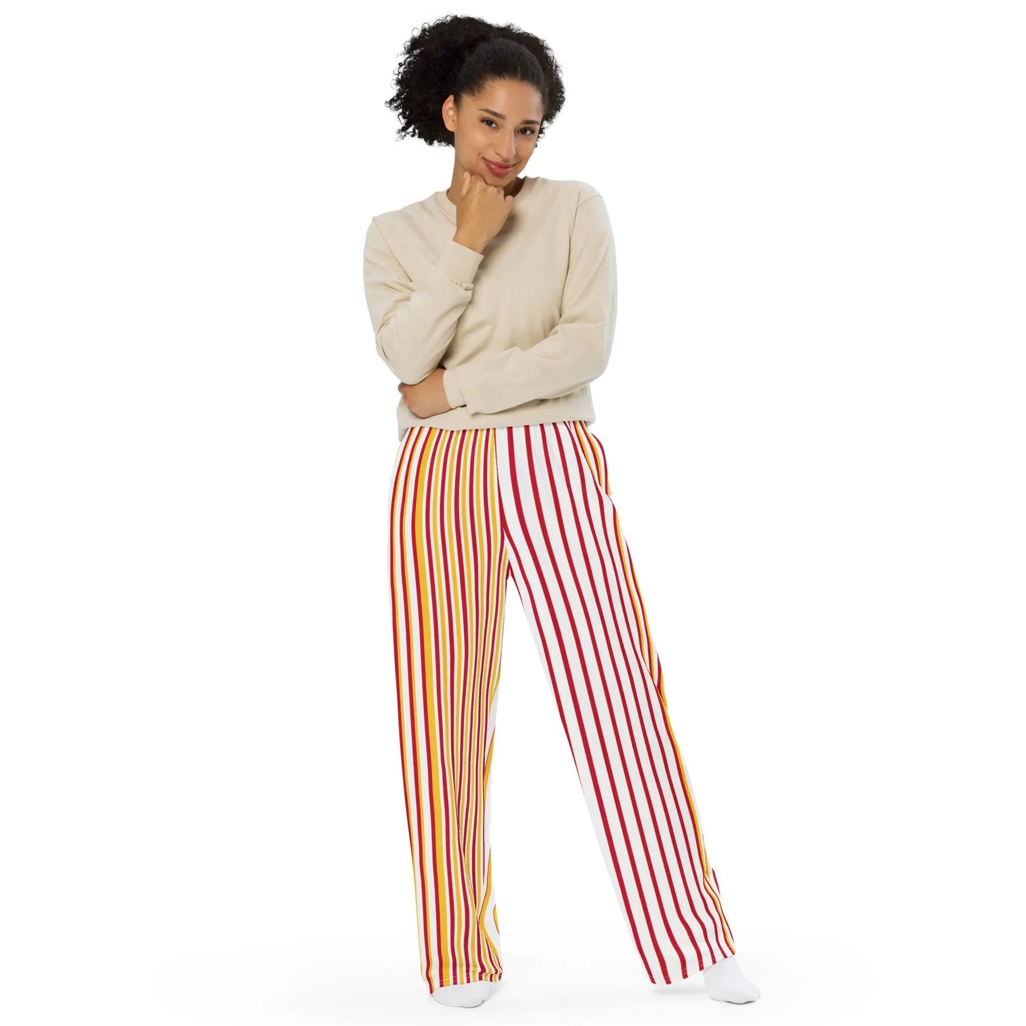 Comprar Pantalón de Piajama unisex líneas La Flamenca de Borgoña Bandera España