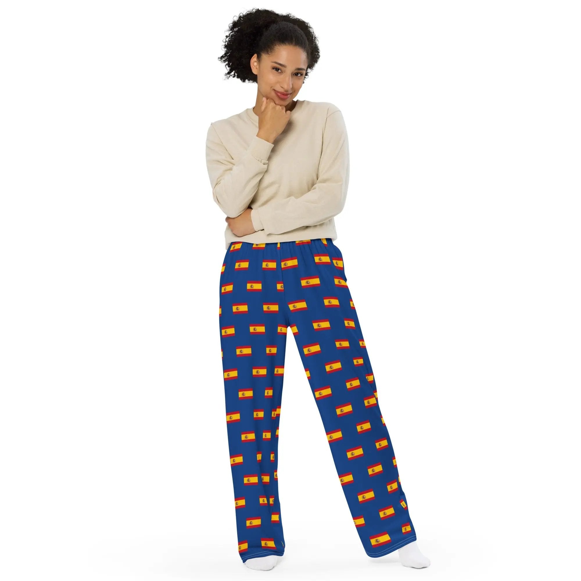 Comprar Pantalón de Pijama unisex azul Bandera España La Flamenca de Borgoña Bandera España