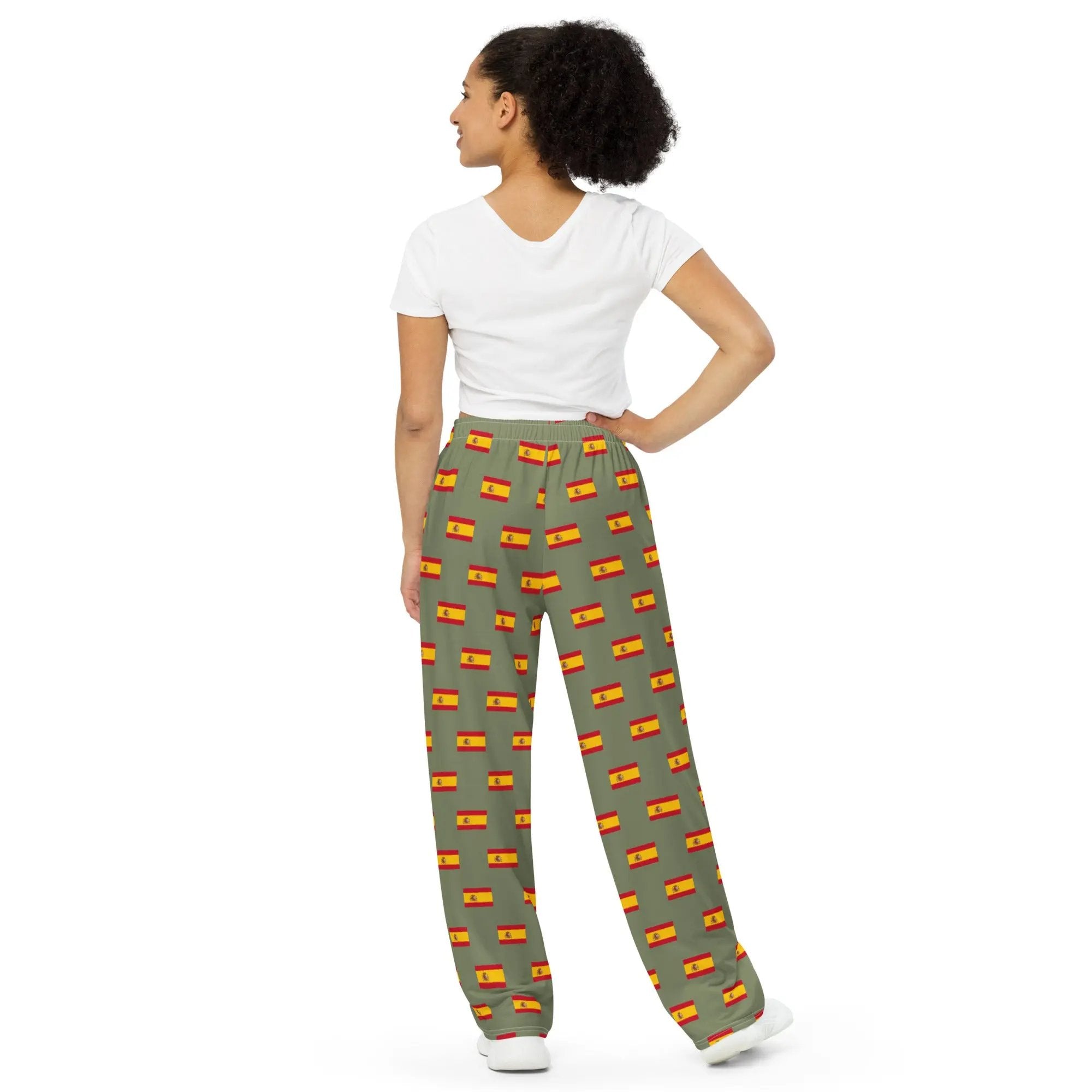 Comprar Pantalón de Pijama unisex verde Bandera España La Flamenca de Borgoña Bandera España