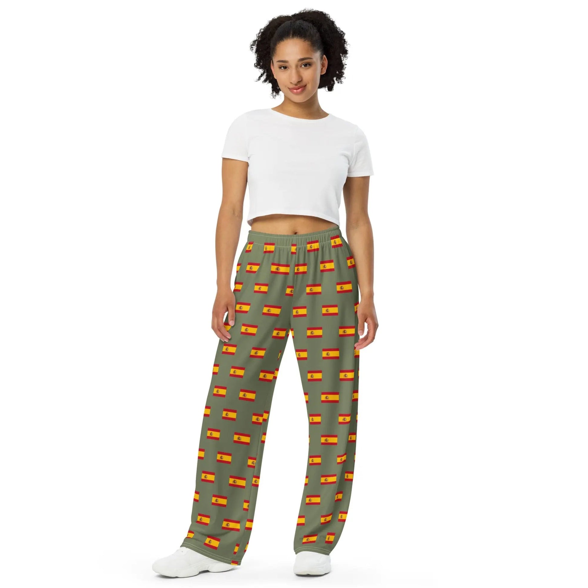 Comprar Pantalón de Pijama unisex verde Bandera España La Flamenca de Borgoña Bandera España