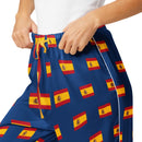 Comprar Pantalón de pijama Azul Bandera España con ribete La Flamenca de Borgoña Bandera España