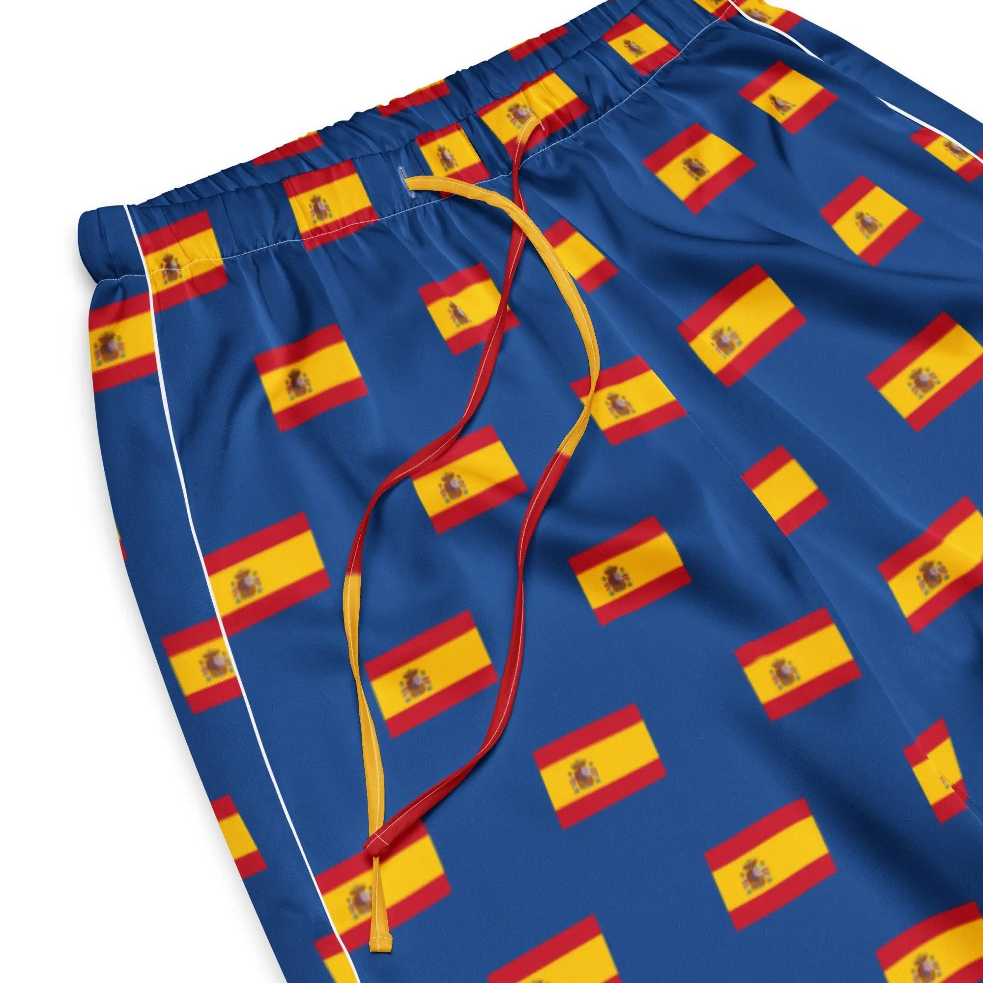 Comprar Pantalón de pijama Azul Bandera España con ribete La Flamenca de Borgoña Bandera España