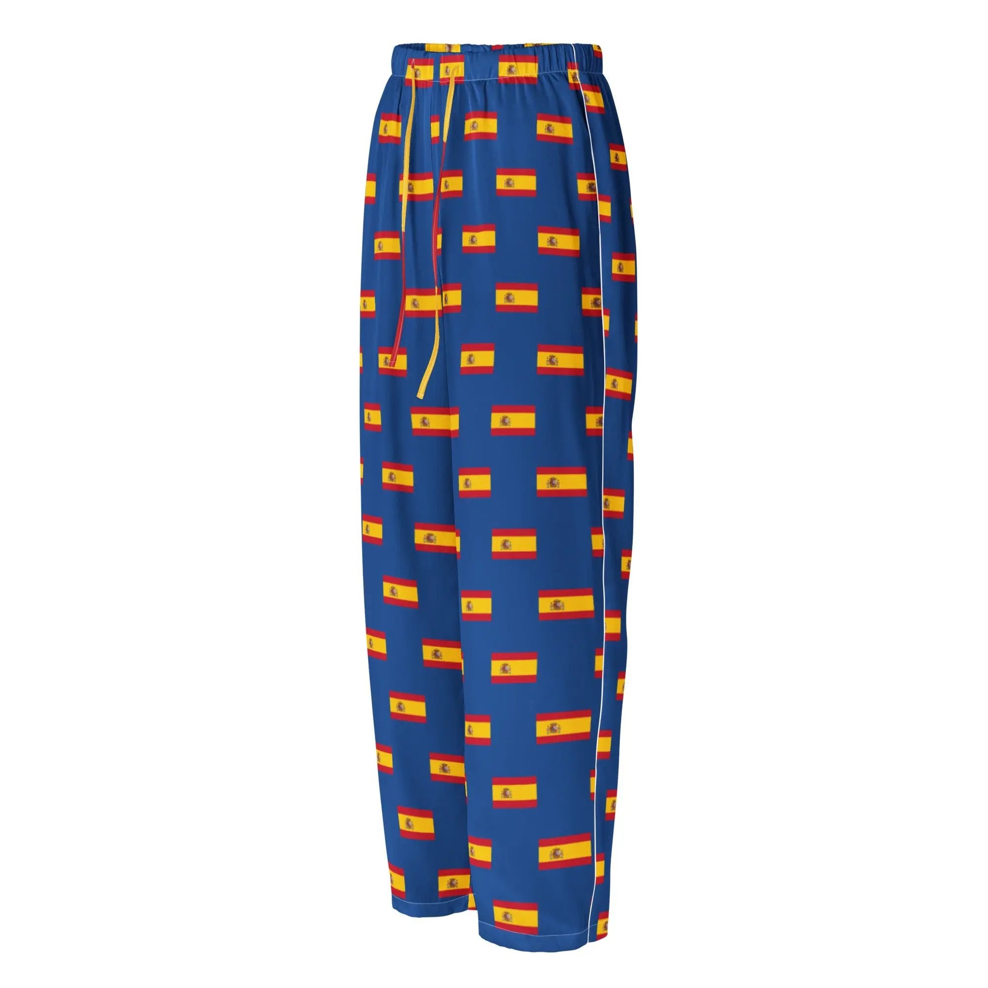 Comprar Pantalón de pijama Azul Bandera España con ribete La Flamenca de Borgoña Bandera España