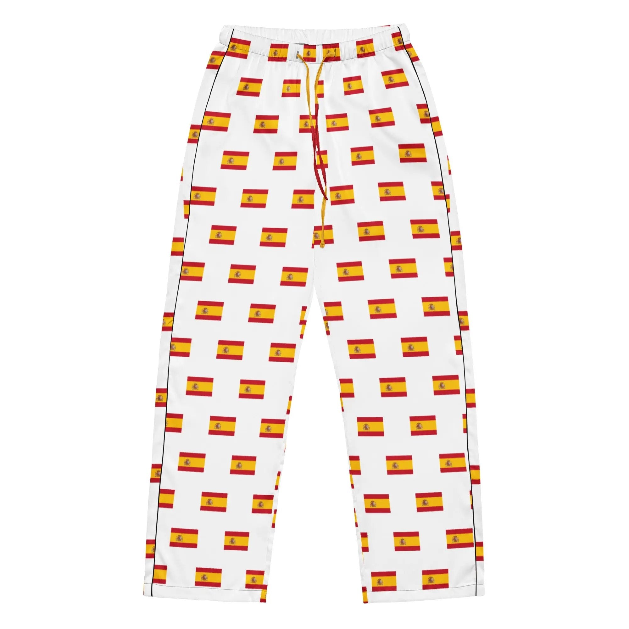 Comprar Pantalón de pijama Blanco Bandera España con ribete La Flamenca de Borgoña Bandera España