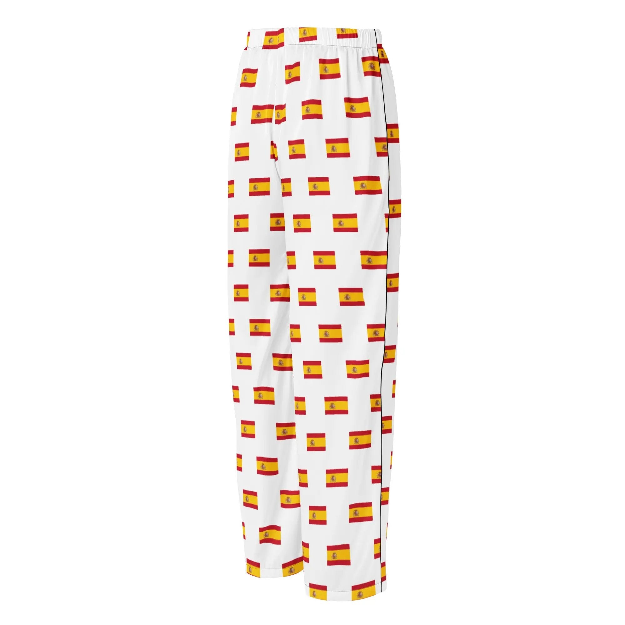 Comprar Pantalón de pijama Blanco Bandera España con ribete La Flamenca de Borgoña Bandera España