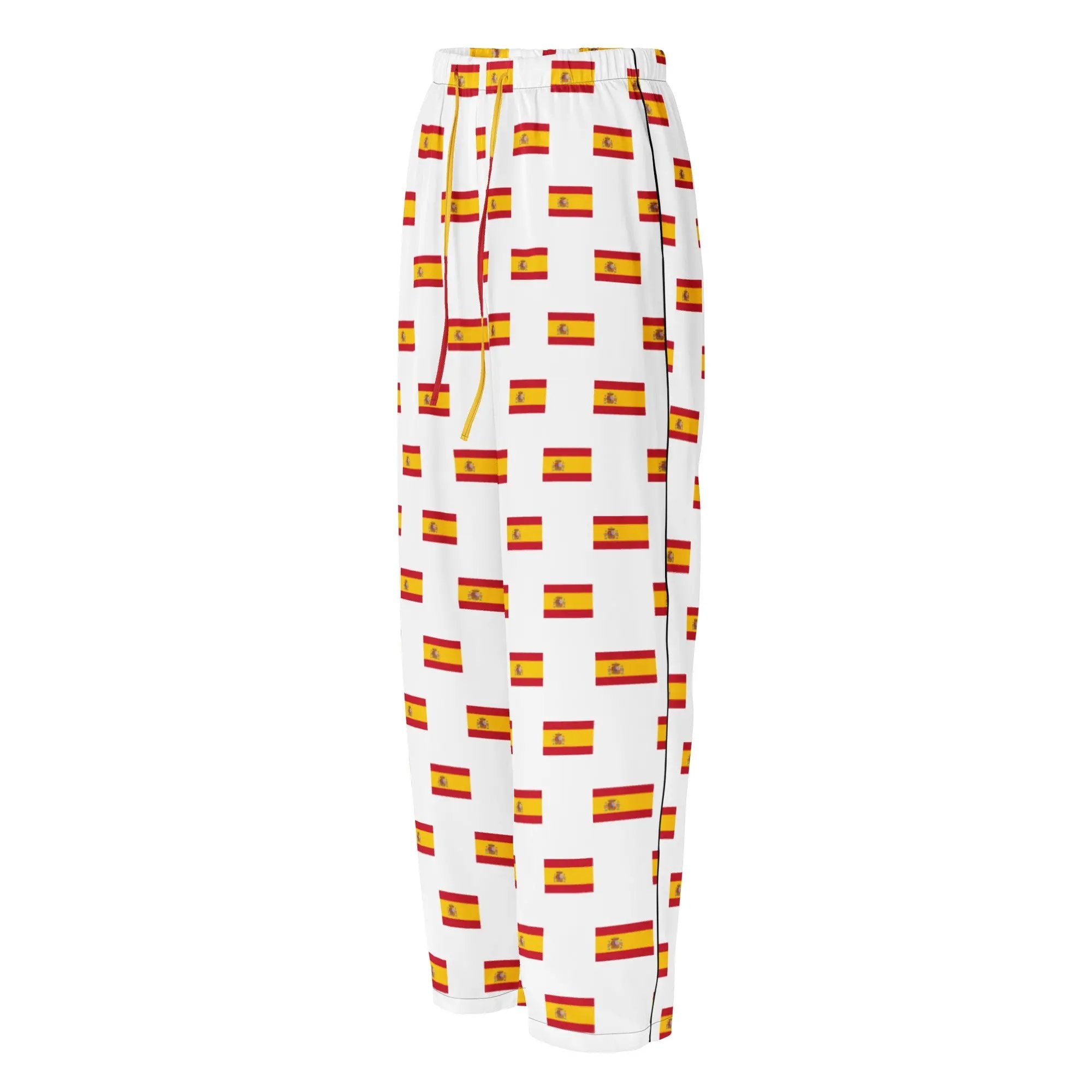 Comprar Pantalón de pijama Blanco Bandera España con ribete La Flamenca de Borgoña Bandera España