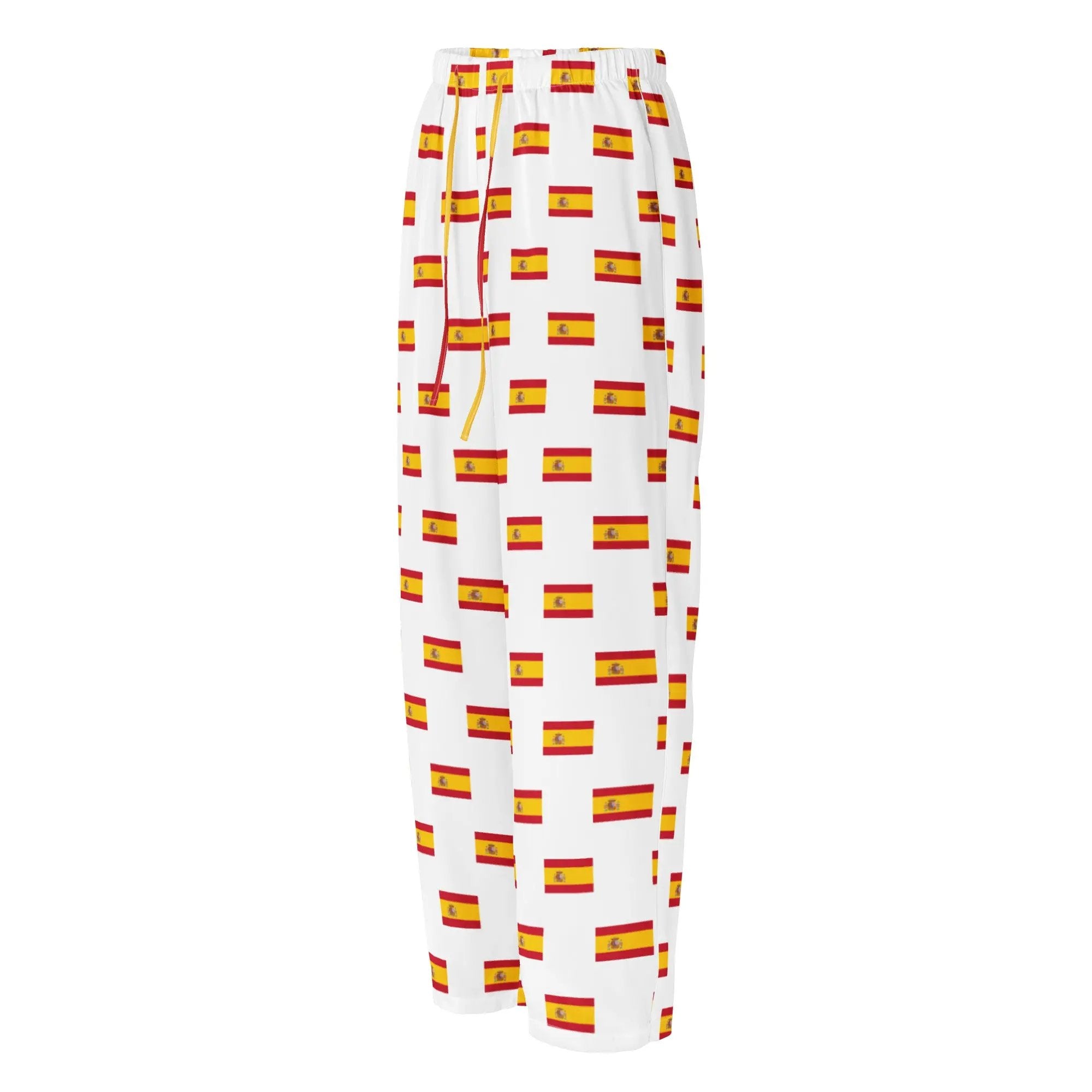 Comprar Pantalón de pijama Blanco Bandera España con ribete La Flamenca de Borgoña Bandera España
