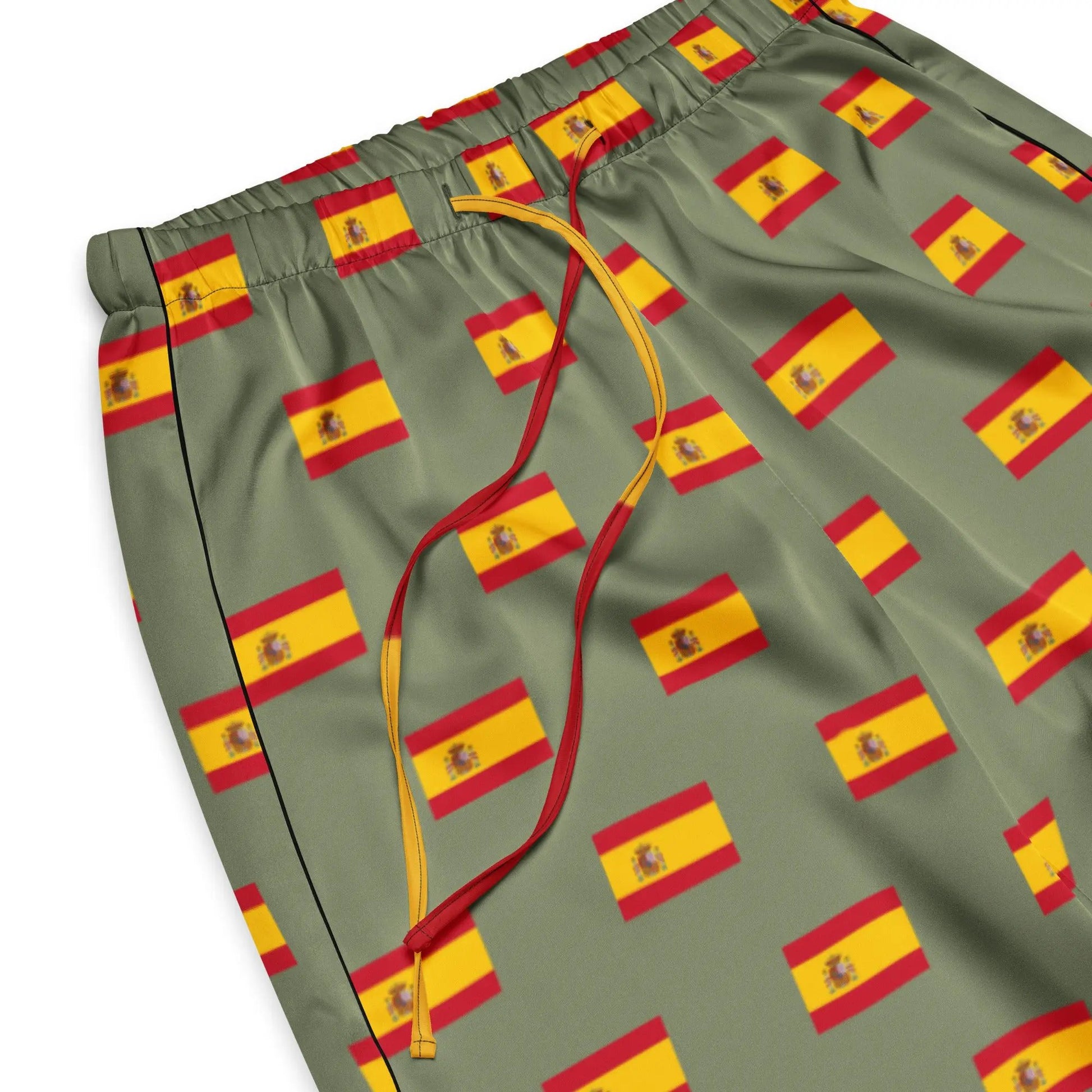 Comprar Pantalón de pijama Verde Bandera España con ribete La Flamenca de Borgoña Bandera España