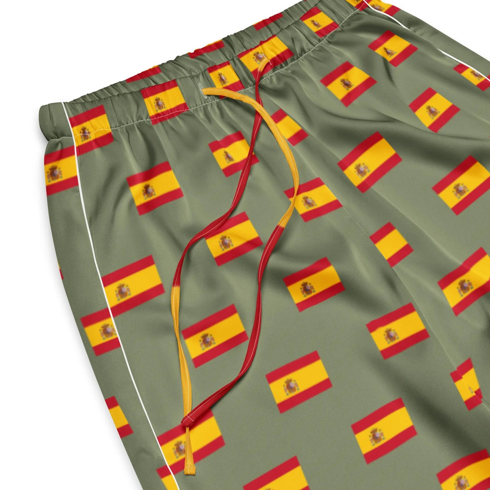 Comprar Pantalón de pijama Verde Bandera España con ribete La Flamenca de Borgoña Bandera España