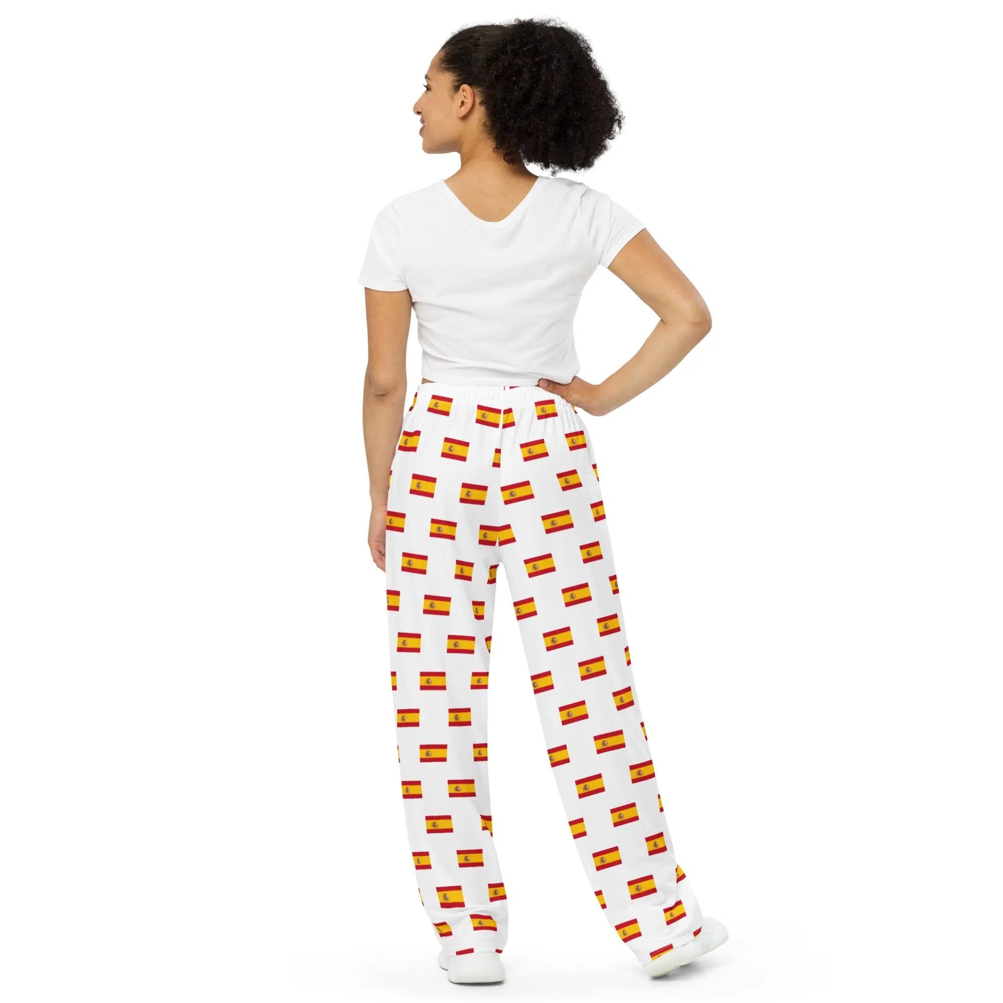 Comprar Pantalón de pijama unisex blanco Bandera España La Flamenca de Borgoña Bandera España