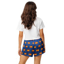 Comprar Pantalones cortos de pijama Azul Bandera España con ribete La Flamenca de Borgoña Bandera España