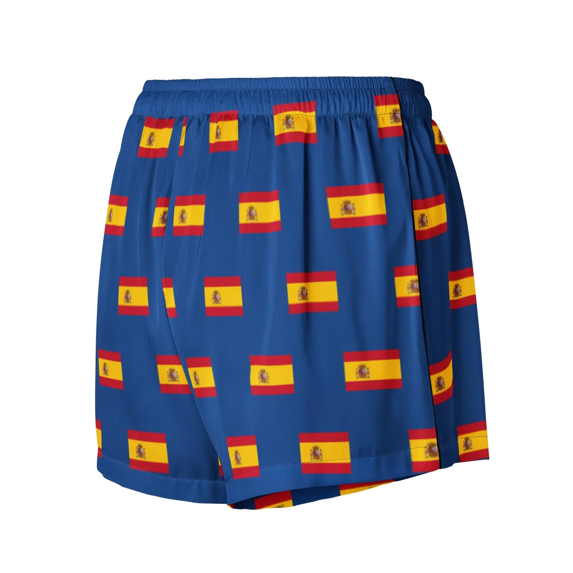 Comprar Pantalones cortos de pijama Azul Bandera España con ribete La Flamenca de Borgoña Bandera España