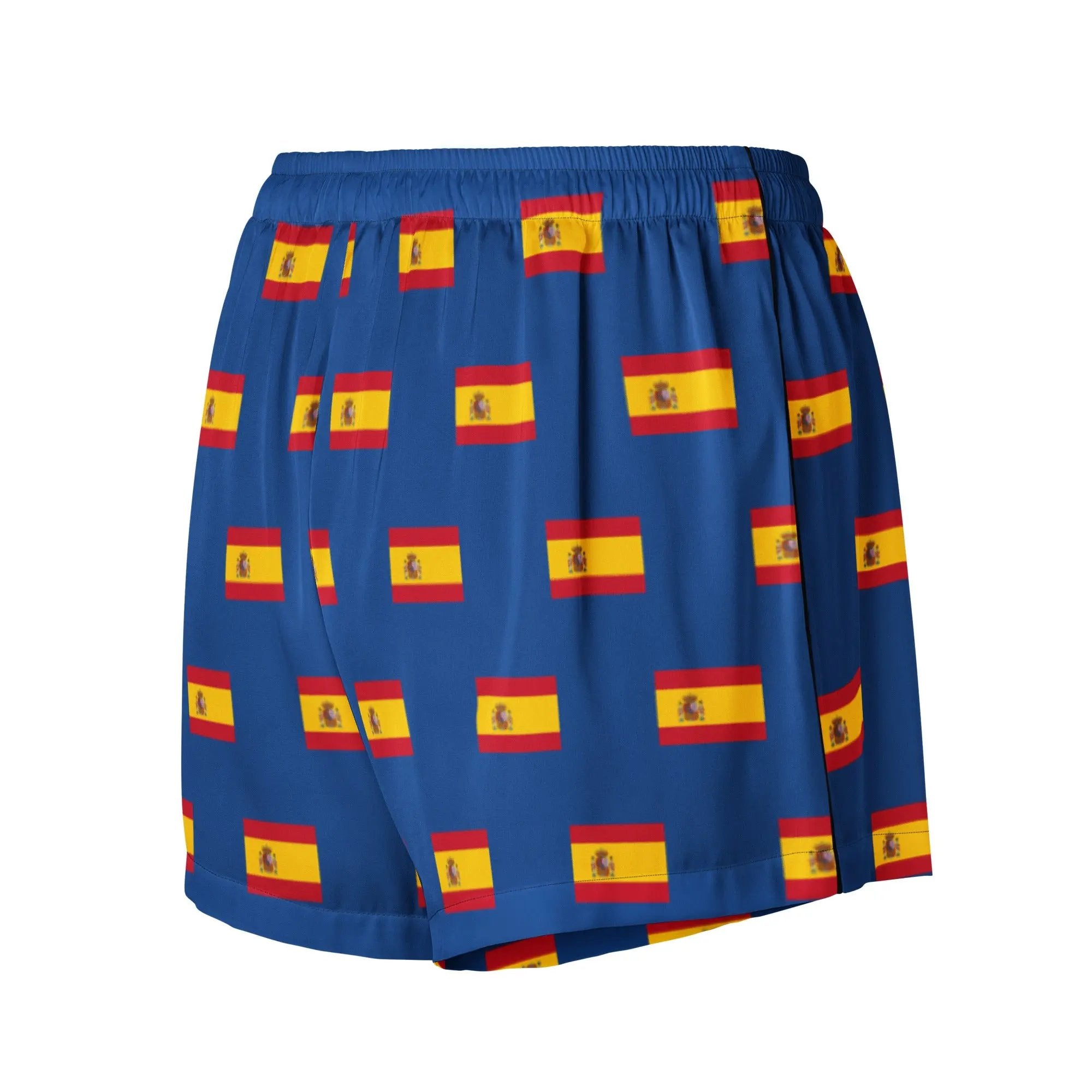 Comprar Pantalones cortos de pijama Azul Bandera España con ribete La Flamenca de Borgoña Bandera España