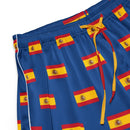 Comprar Pantalones cortos de pijama Azul Bandera España con ribete La Flamenca de Borgoña Bandera España