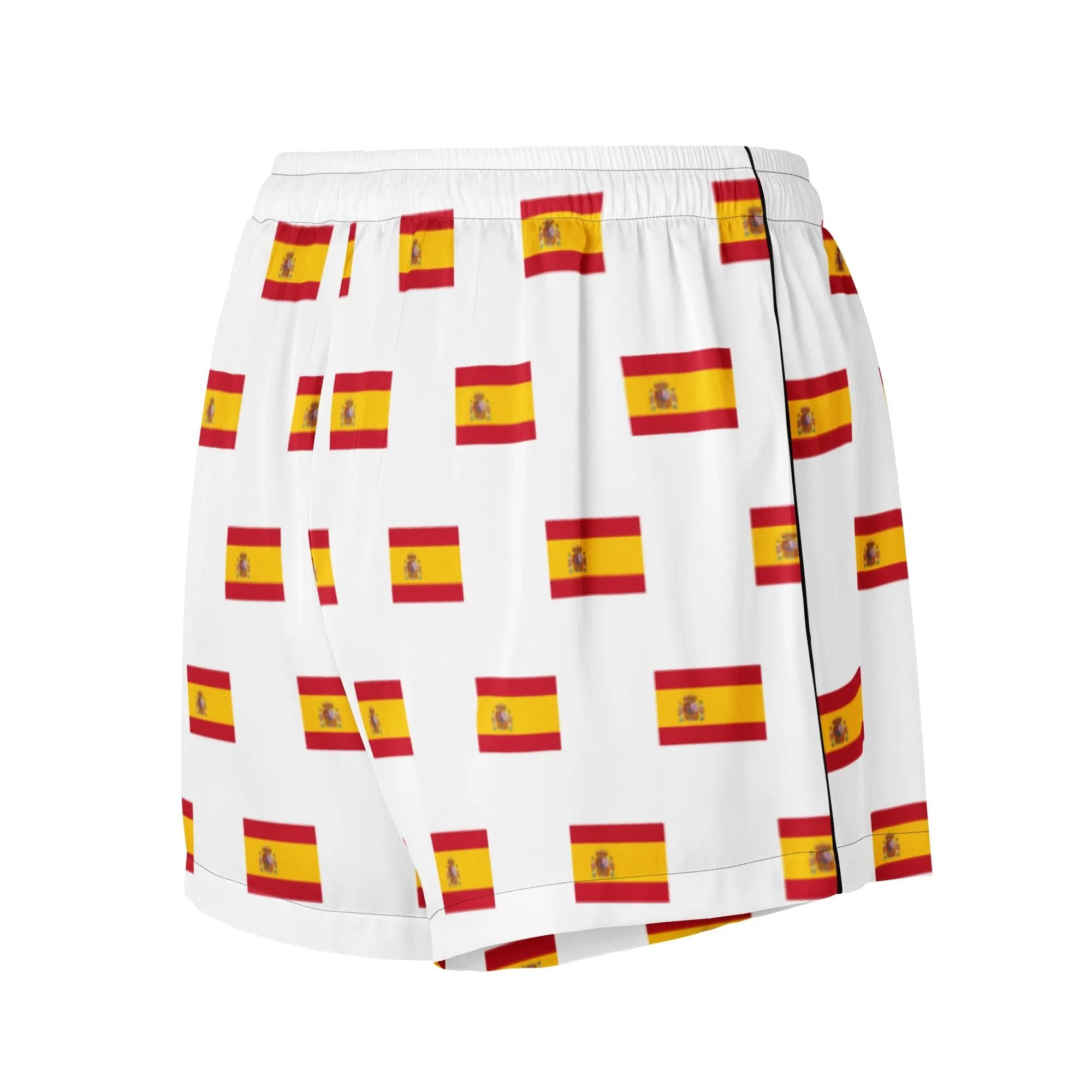 Comprar Pantalones cortos de pijama Blanco Bandera España con ribete La Flamenca de Borgoña Bandera España