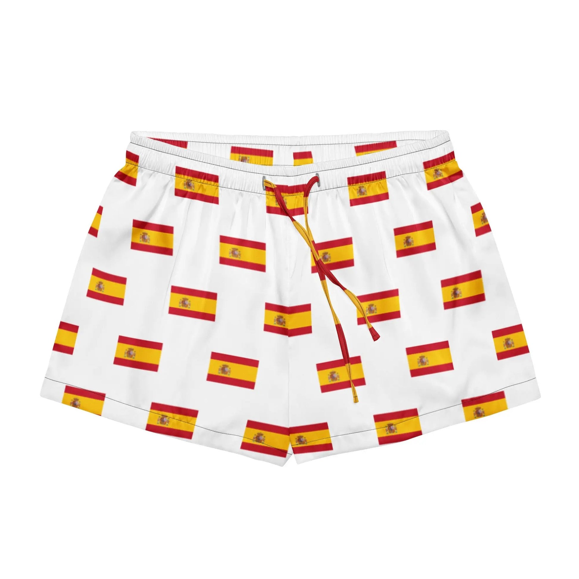 Comprar Pantalones cortos de pijama Blanco Bandera España con ribete La Flamenca de Borgoña Bandera España