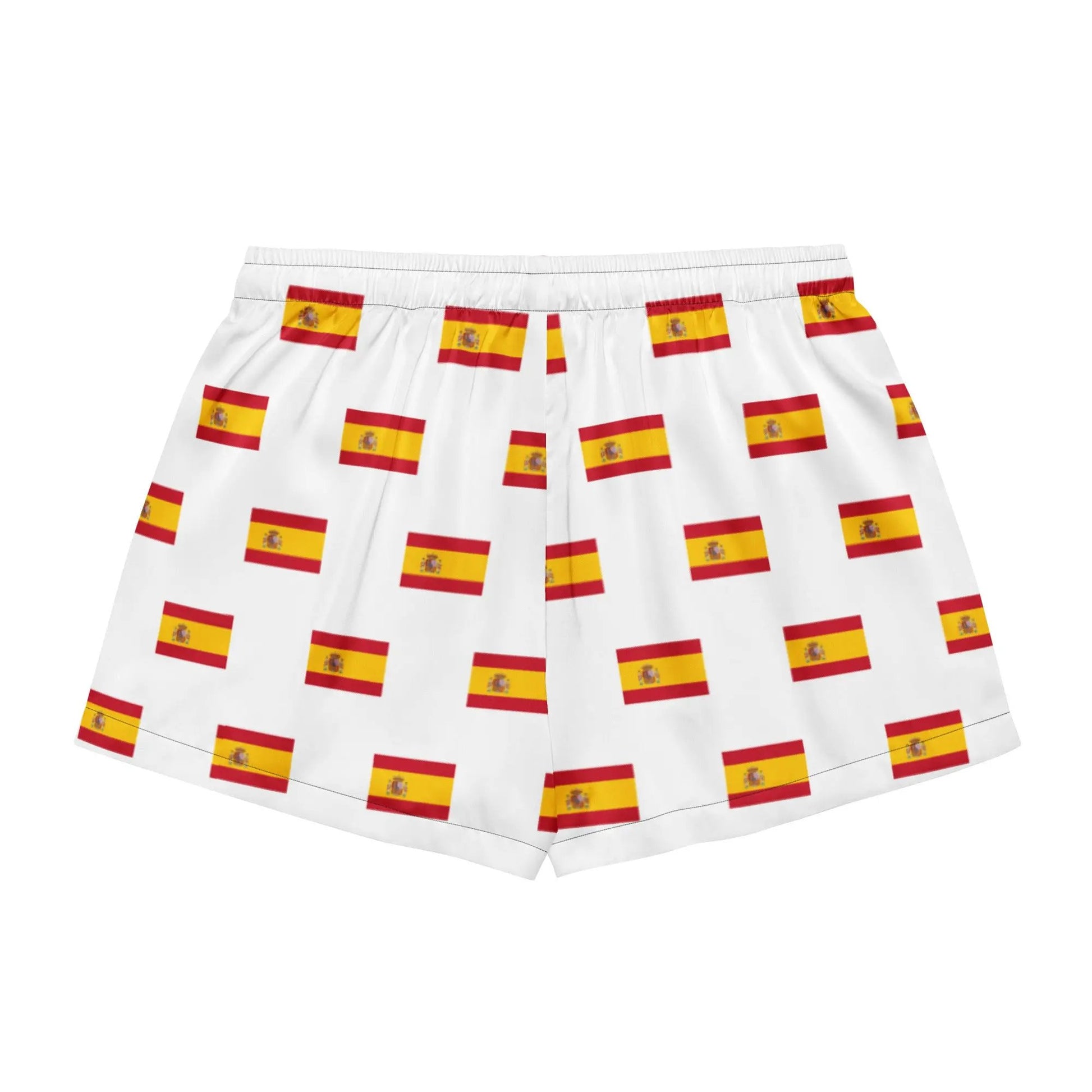 Comprar Pantalones cortos de pijama Blanco Bandera España con ribete La Flamenca de Borgoña Bandera España