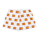 Comprar Pantalones cortos de pijama Blanco Bandera España con ribete La Flamenca de Borgoña Bandera España