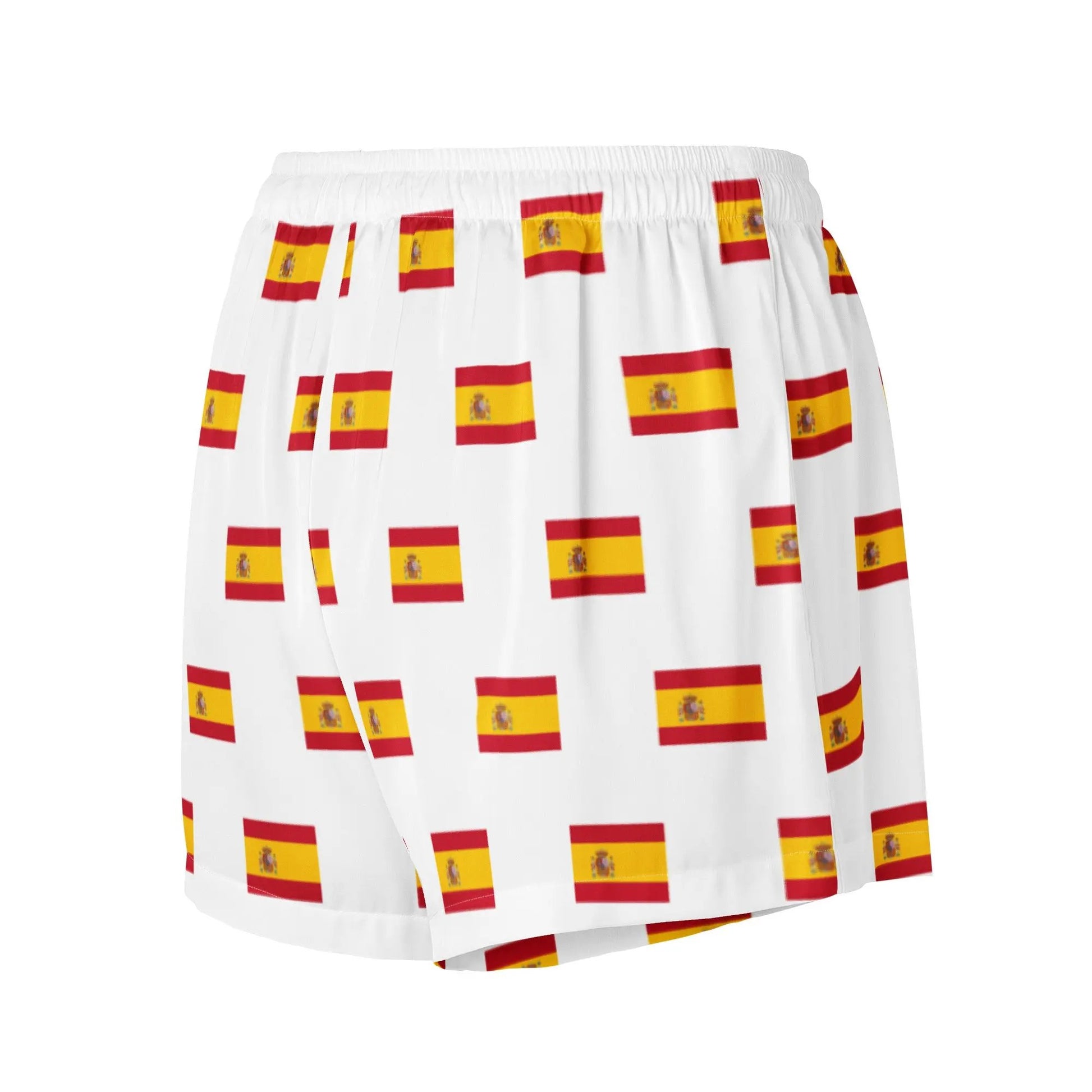 Comprar Pantalones cortos de pijama Blanco Bandera España con ribete La Flamenca de Borgoña Bandera España