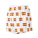 Comprar Pantalones cortos de pijama Blanco Bandera España con ribete La Flamenca de Borgoña Bandera España