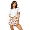 Comprar Pantalones cortos de pijama Blanco Bandera España con ribete La Flamenca de Borgoña Bandera España