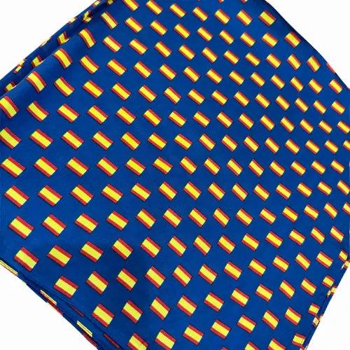 Pañuelo Azul 100% Poliéster Banderas de España (69 x 70 cm)