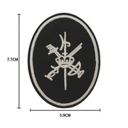 Comprar Parche Bordado con termoadhesivo Legión Española ovalo 7.5cm La Flamenca de Borgoña Bandera España