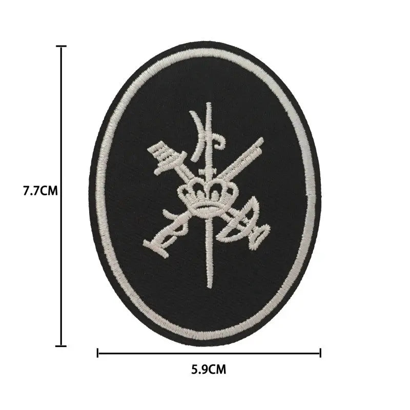 Comprar Parche Bordado con termoadhesivo Legión Española ovalo 7.5cm La Flamenca de Borgoña Bandera España