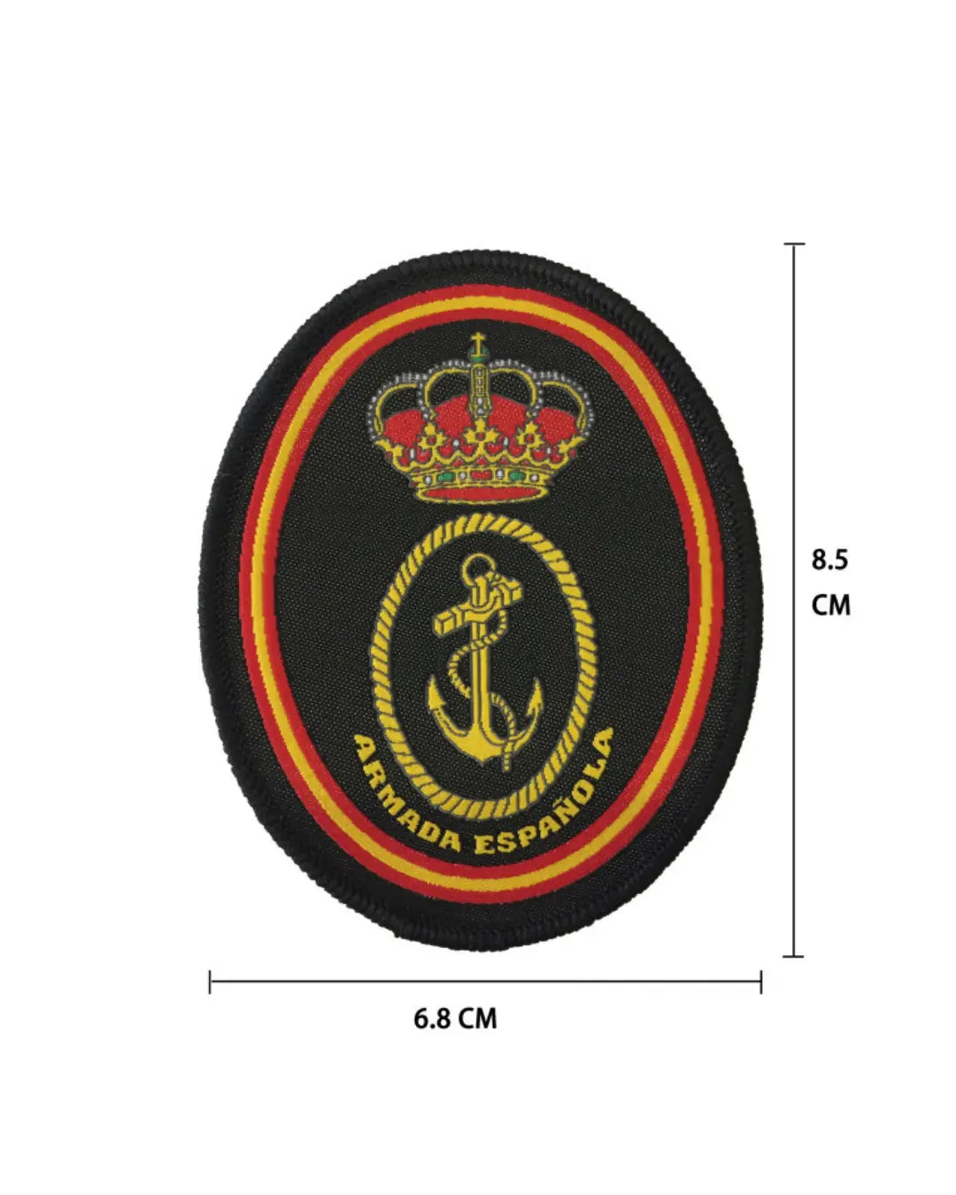 Comprar Parche Bordado termoadhesivo Armada Española 7.8cm La Flamenca de Borgoña Bandera España