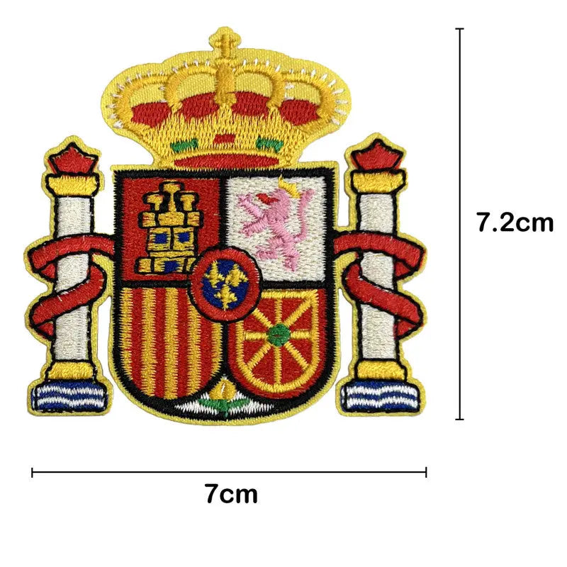 Comprar Parche Bordado termoadhesivo Escudo Bandera España  7.2cm La Flamenca de Borgoña Bandera España