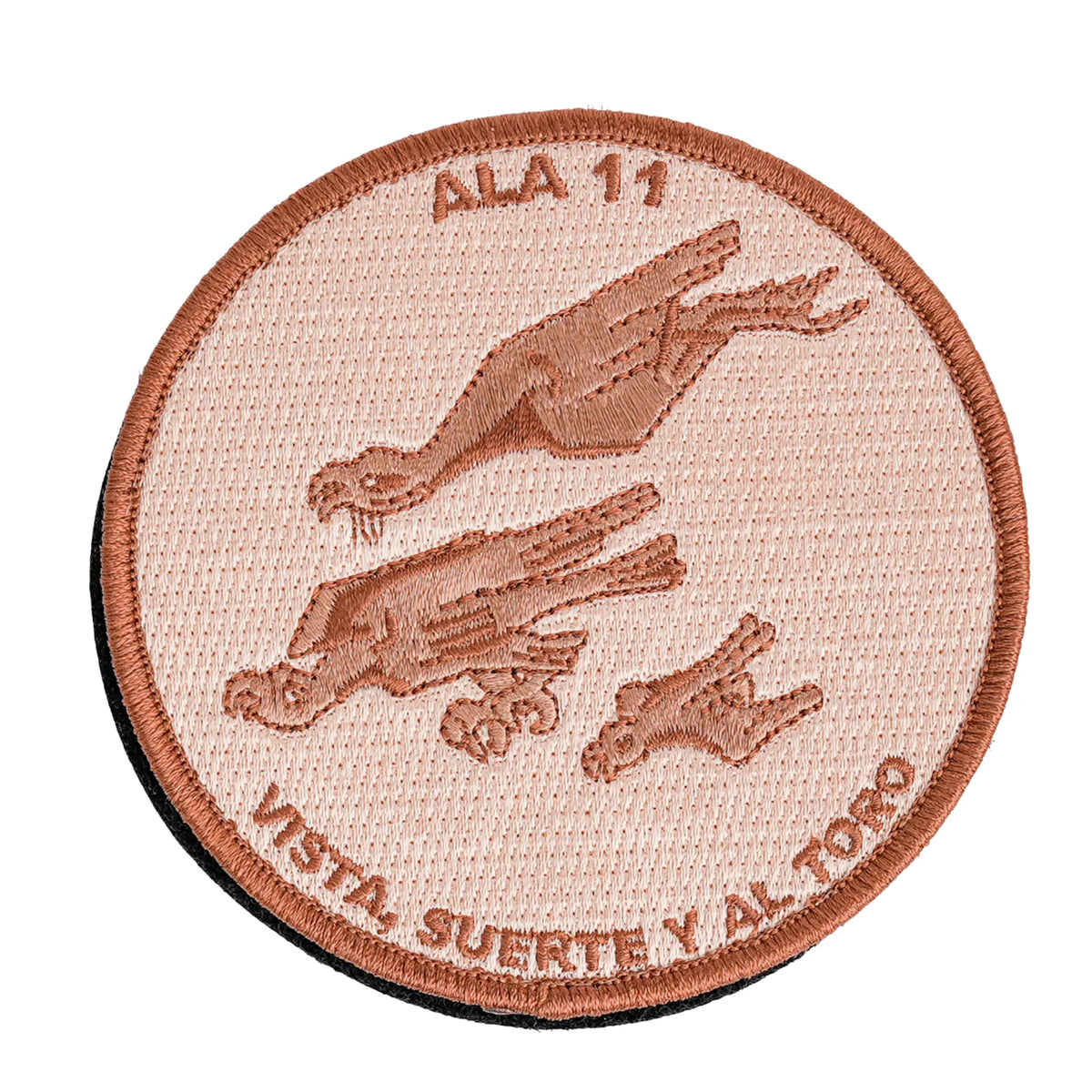 Comprar Parche Ejército del Aire Ala 11 «Vista, Suerte y al Toro» Bordado con Velcro — 9 cm La Flamenca de Borgoña Bandera España