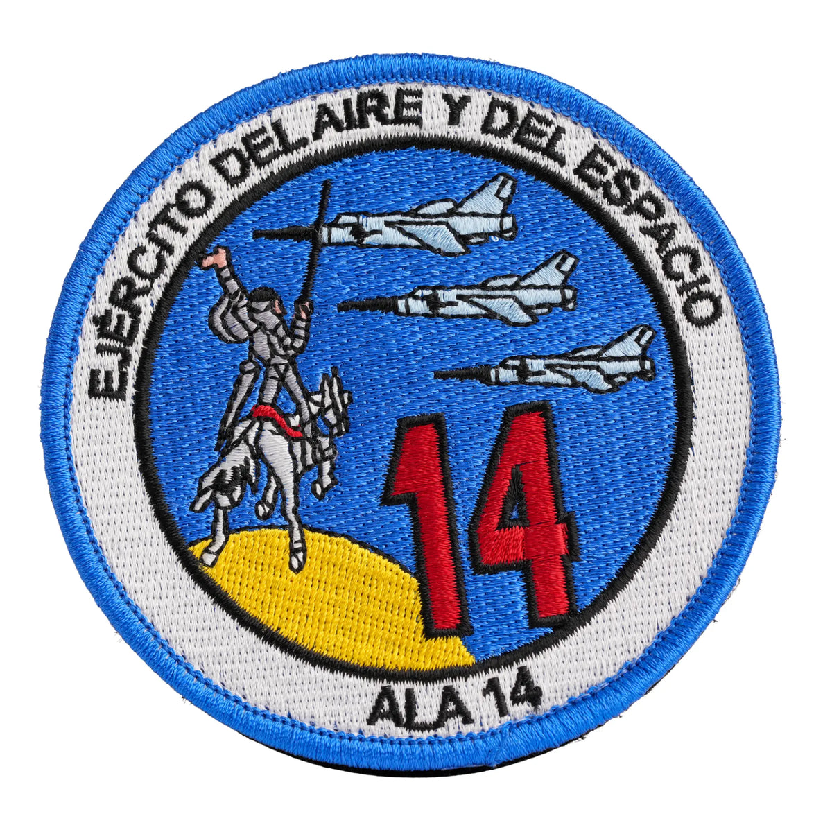 Comprar Parche Ejército del Aire Ala 14 Don Quijote 9cm La Flamenca de Borgoña Bandera España