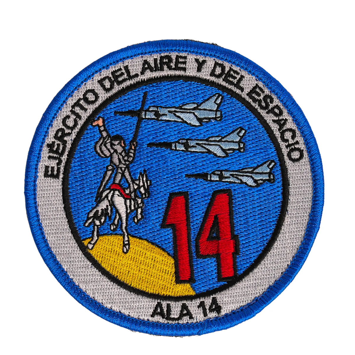 Comprar Parche Ejército del Aire Ala 14 Don Quijote 9cm La Flamenca de Borgoña Bandera España