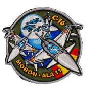 Comprar Parche Ejército del Aire Eurofighter C-16 Morón Ala 11 Bordado Velcro 10,5 x 9,5 cm La Flamenca de Borgoña Bandera España