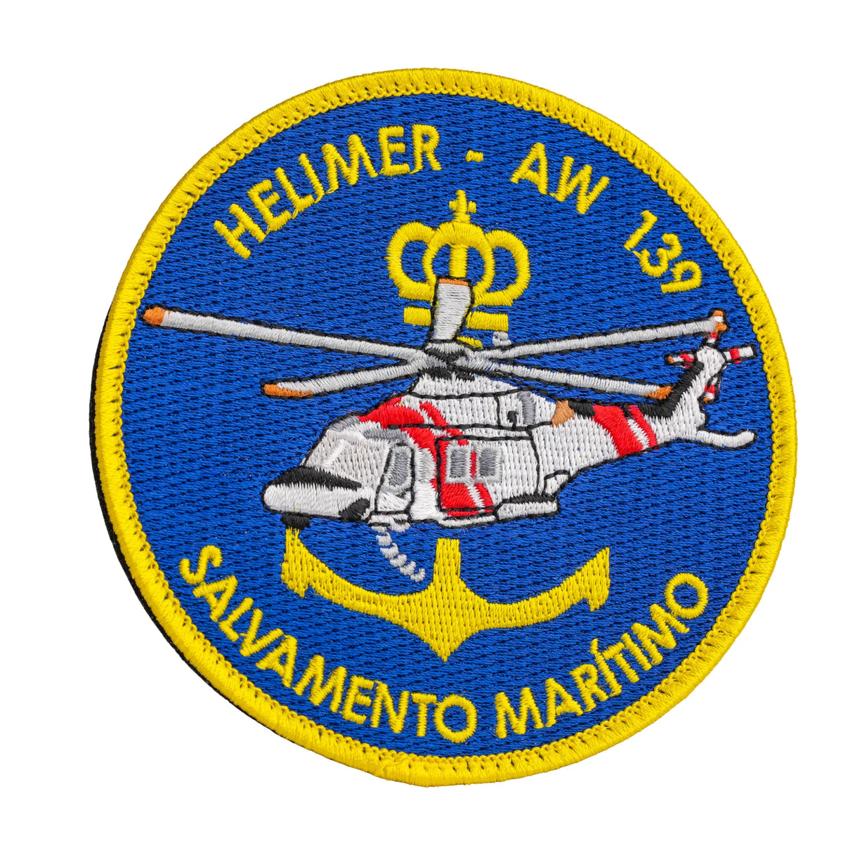 Comprar Parche Helimer - AW 139 Salvamento Maríitimo Bordado velcro 9,5 cm La Flamenca de Borgoña Bandera España