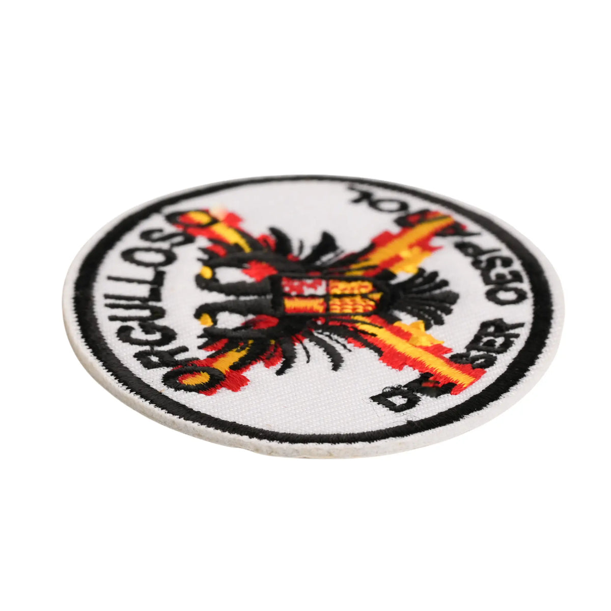 Comprar Parche Orgulloso de Ser español ovalado bordado termoadhesivo 8,5x6cm La Flamenca de Borgoña Bandera España