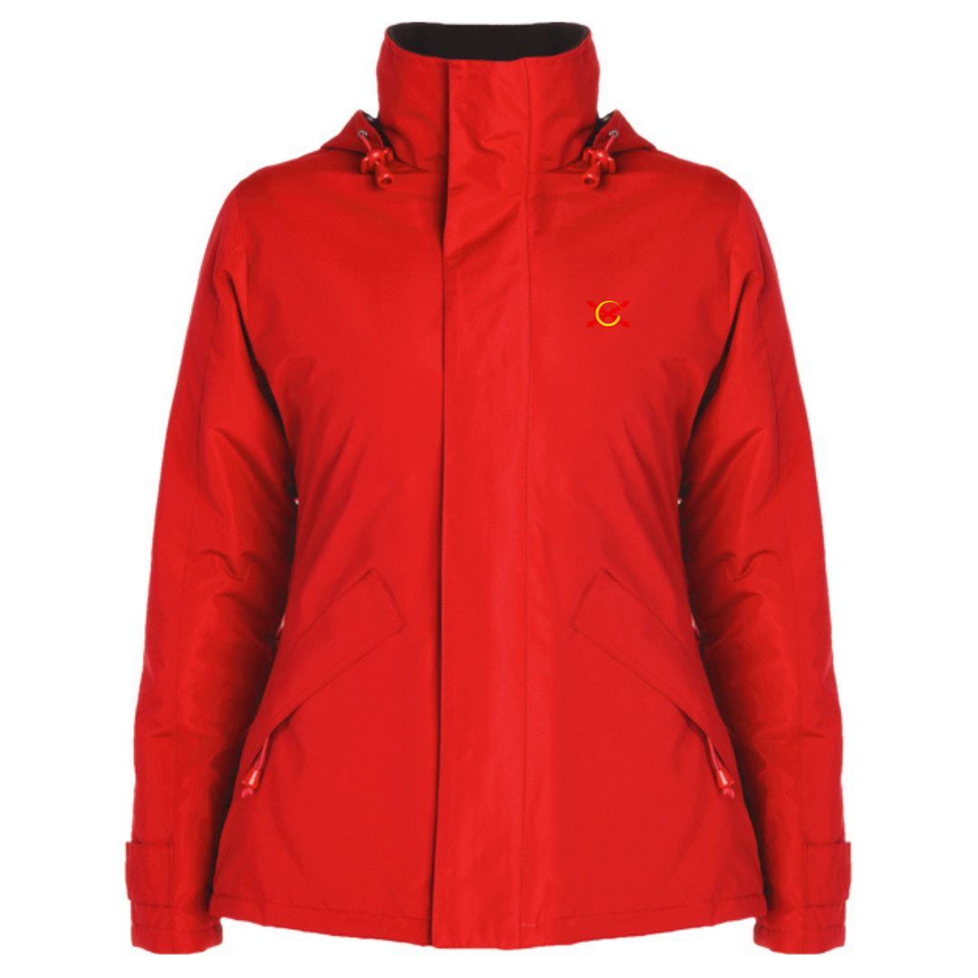 Comprar Parka Bandera España roja Mujer Bandera España La Flamenca de Borgoña Patricia Muñoz VOX