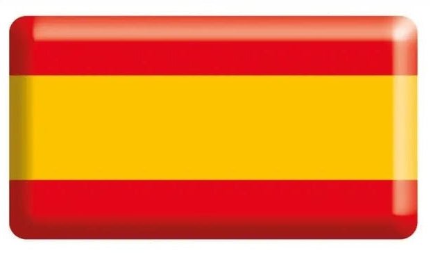 Silikonaufkleber Flagge Spanien rechteckig 25x48 mm