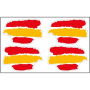 Silikonaufkleber Spanische Flaggenlinien 33x21 mm (1 Stück)