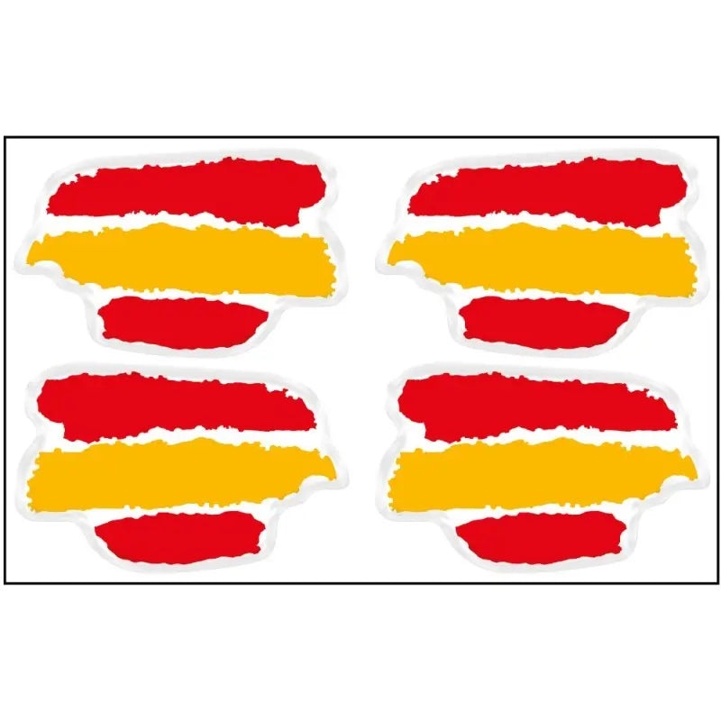 Silikonaufkleber Spanische Flaggenlinien 33x21 mm (1 Stück)