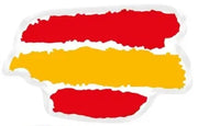 Silikonaufkleber Spanische Flaggenlinien 18x11 mm (1 Stück)
