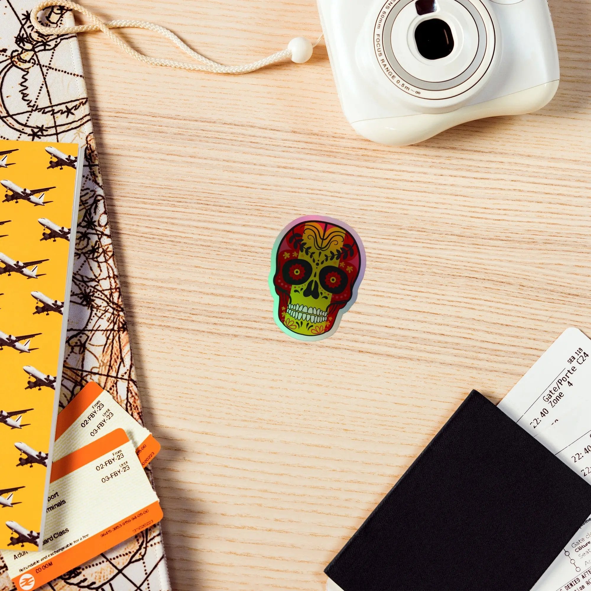 Comprar Pegatinas holográficas Calavera España La Flamenca de Borgoña Bandera España